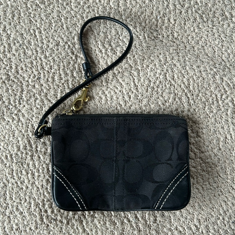 Black coach wristlet